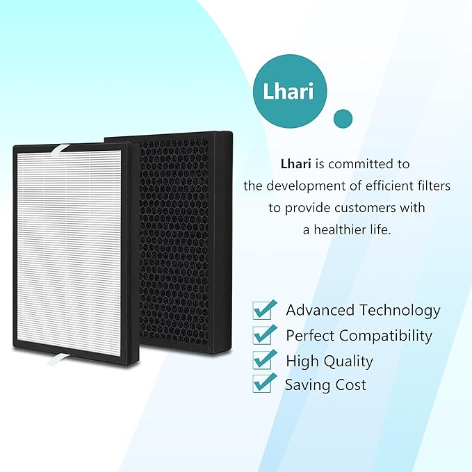 2 Pack UPGRADED A7 True HEPA Replacement Filter with Activated Carbon Compatible with VEWIOR ClearAir-A7 and AromaRoom H13 E-400 Air Purifier, Replace Part PF001 APVEC07-P1