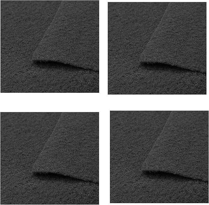 CFS COMPLETE FILTRATION SERVICES EST.2006 Premium Activated Carbon Infused Filter Pad 18x10 - Cut to Fit for Aquariums and Pond (4)