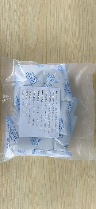 O2frepak 100 Gram(5Packs) Food Grade Moisture Absorbers Silica Gel Packs Desiccant for Storage,Food Safe Dessicant Silica Gel Packets for Moisture Storage Control