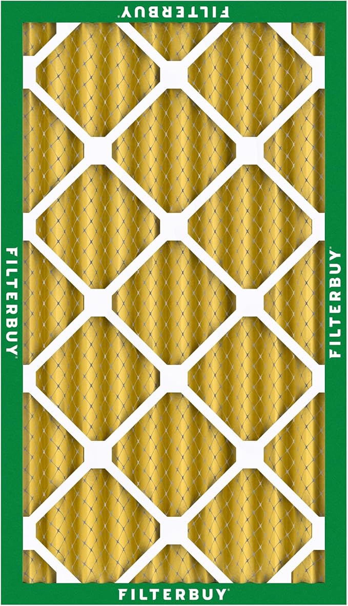 Filterbuy 8x16x4 Air Filter MERV 11 (MPR 1200) Allergen Defense Replacement (2-Pack), Electrostatic Pleated HVAC AC Furnace Filters, Made in USA (Actual Size: 7.50 x 15.50 x 3.63)