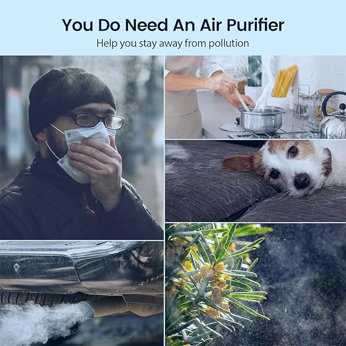 4 Pack FLT4825 HEPA Filter B Replacement Fit for Germ Guardian Air Puri-fier AC4825 AC4300 AC4800 AC4900 AC4850, AC4825E Replacement Filter Fit for Germ Guardian Air Puri-fier Filter Replacement