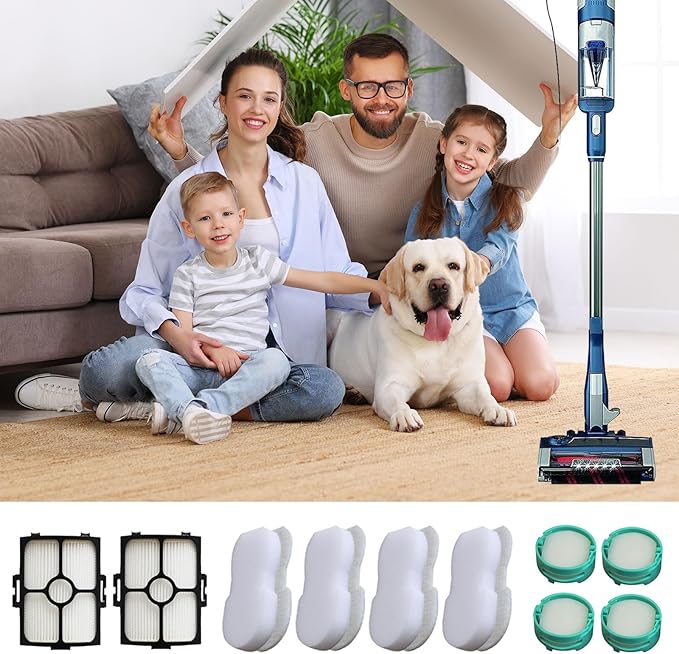 MZY LLC 10PCS for Shark Stratos Filter Replacements Compatible with AZ3002 AZ3000 AZ3000W Shark Stratos Odor Neutralizer Cartridge Kit Includes 2 HEPA + 4 Foam + 4 Odor Neutralizer