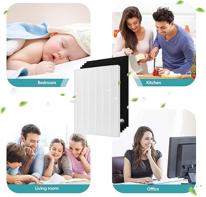 115115 Size 21 Filter A Compatible with Winix PlasmaWave Air Purifier C535, 5300, 5300-2, 6300, 6300-2, AM90, P300, True HEPA Filter with 4 Activated Carbon Filters