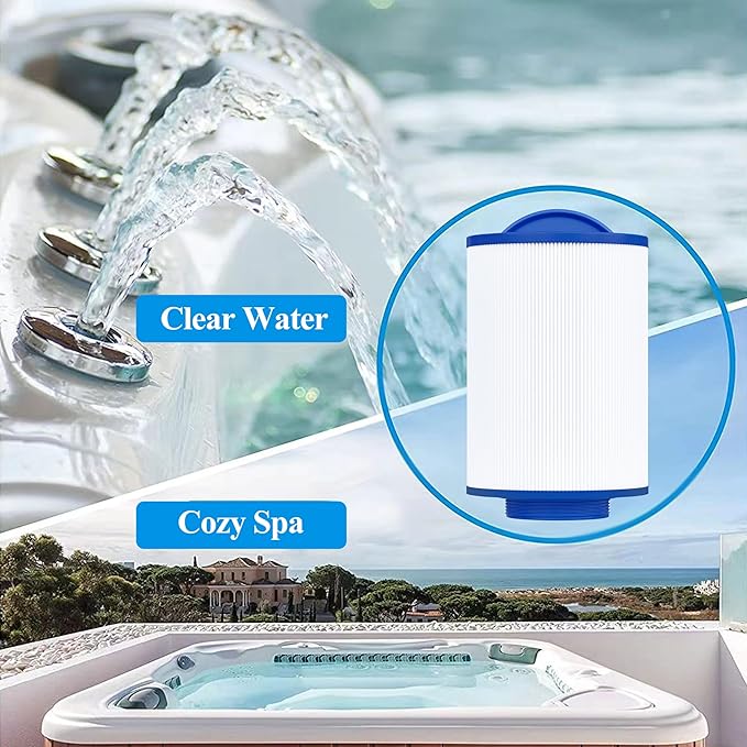 Cryspool® 05011 Hot Tub Filter Compatible with PLAS35 LA Spas, PLAS20, 5CH-203, FC-0303, FL-0303, 20 Sq. Ft Spa Filter Cartridge, 2 Pack