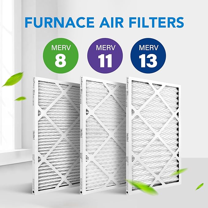 LotFancy 14x25x1 Air Filter MERV 11 Pet Smoke Allergens Defense (6-Pack) Pleated HVAC Furnace Air Filters, Replacement for Home AC & Heating Systems, Actual Size: 13.75" x 24.75" x 0.75"