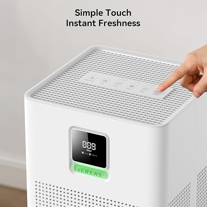 Air purifier for Home Bedroom Up to 1937ftยฒ, HEPA 13 Air Filter with Washable Coarse Filter for Pets Pollen Odor, Eco/Auto/Sleep Mode Air Purifier with Essential Oil Diffuser