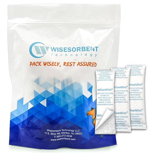 100pcs 5 Gram Food Safe Desiccant Packs, Premium Silica Gel Packets, Desiccant Moisture Absorbers for Storage