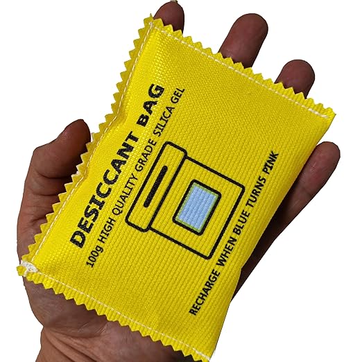 100g Rechargeable Desiccant Silica Gel Beads Pack Lab Desiccants Bag Rechargeable Moisture Absorbing for Storage Bins and Totes(3pack)