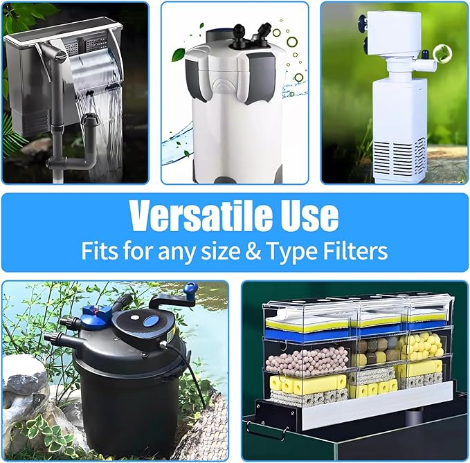 AQUANEAT Aquarium Activated Carbon Filter Media Pad for Fish Tank Pond Canister Filter (10.5" x 72")