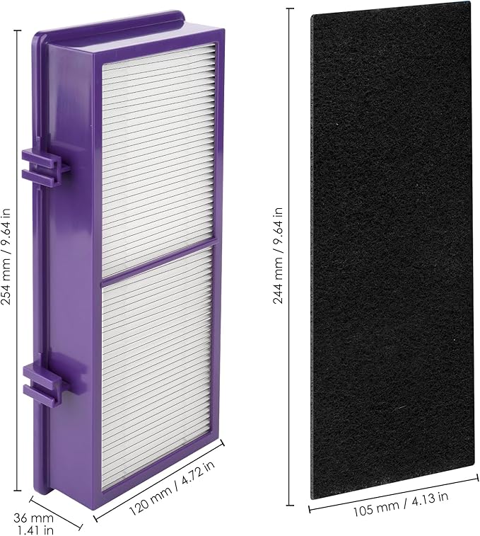 (12 Pack) AER1 Filter 4 HEPA Filters + 8 Carbon Booster Filters Compatible With Holmes AER1 Type Total Air Filter HAPF300AP True HEPA Filter, Performance Plus, Replacement HEPA Filter Accessories