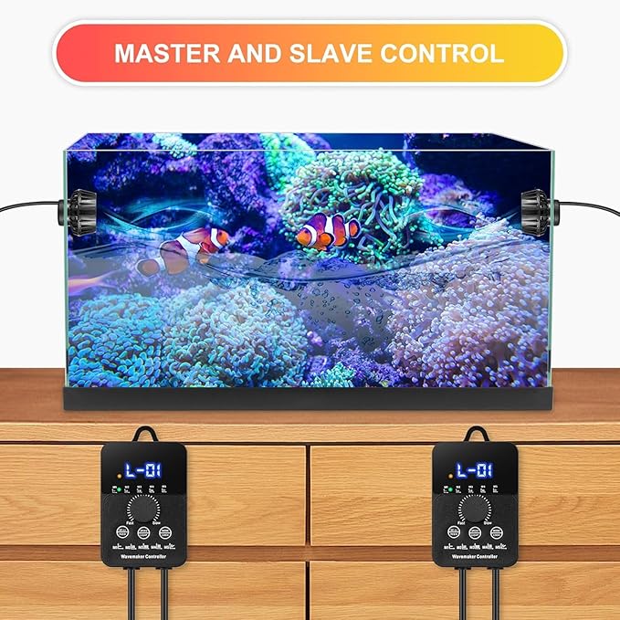 4200GPH Aquarium Wavemaker Pump With Controller 30W DC24V Powerhead with Magnetic Mounting, Wavemaker with LED Display for 200 to 300 Gallon Tank