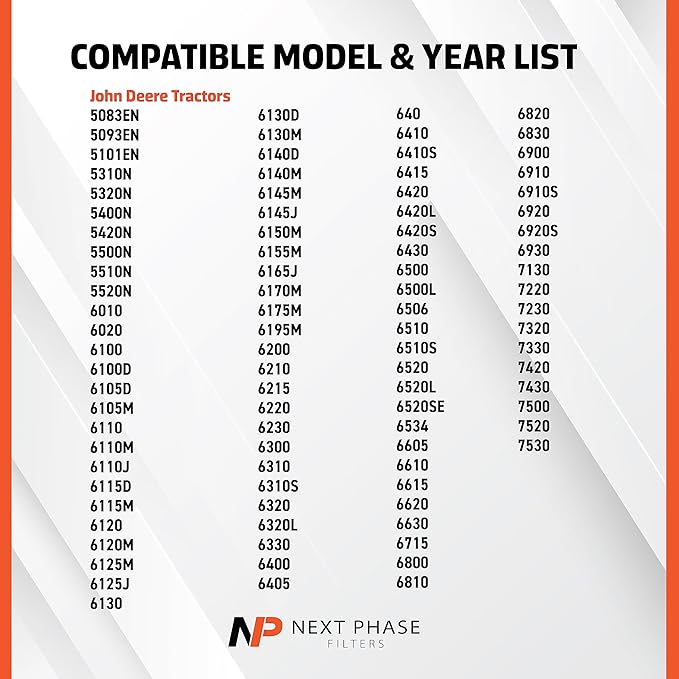 Air Filter for John Deere Tractors - Pack of 1 - Fits O.E., AL119095- Air Filter Replacement for Baldwin PA3928, Donaldson P789129, Luberfiner LAF4340, Wix 49096 - See NP49096-CASE 6 for Bulk Discount