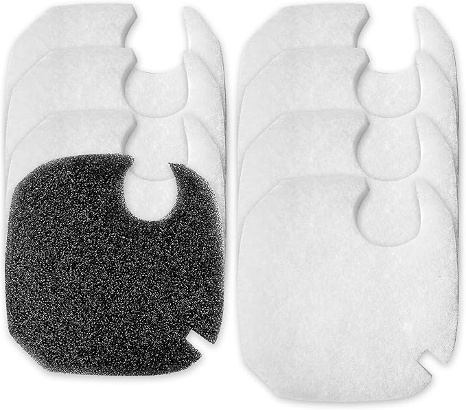 AMOSIJOY 8Pcs Replacement Canister Filter Pads, 2 White and 1 Coarse Filter Pads Compatible with 172/225/265GPH Aquarium External Filter (for 172/225/265GPH)