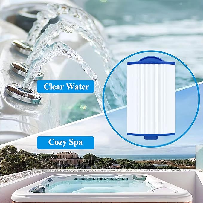 Cryspool® 06011 Filter Compatible with 6CH-47, FC-0315, PTL47W-P4, 373043 Hot Tub Filter, 47 Sq. Ft Spa Filter Cartridge, 2 Pack