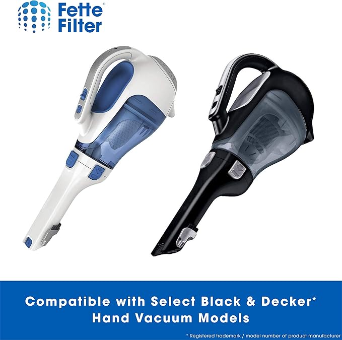 Fette Filter - 6 Hand Vac Filters Compatible with VBF10. For Model #'s HHVJ315JD10, HHVJ315JMF61, HHVJ315JMF71, HHVJ315BMF22, HHVJ320BMF26, HHVJ320BMFS27, HHVJ315JDP27