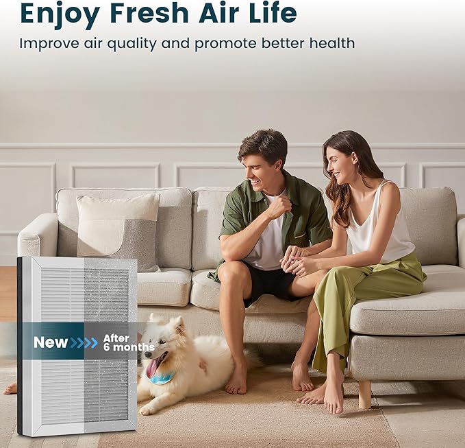 MA 25 Replacement Filters Compatible with MA 25 Series Air Purifier B1/S1/W1, 3-in-1 Filtration System with H13 True HEPA and Activated Carbon Pre-filter, 4 Pack