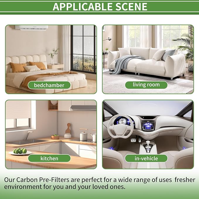 Cut to Fit Activated Carbon Air Filter 16" x 48" –Replacement Charcoal air Filters - Carbon Filter Sheet for Air Purifier, Window AC Air Vent and More-1PC