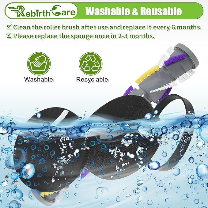 3197A Replacement Roller Brush for Bissell 2252 2253 2254 2489 Roller Brush&Filter&Belt for Bissell CleanView Swivel Rewind Pet Reach Vacuum Cleaner#1611230&1608225&1601972&1604947