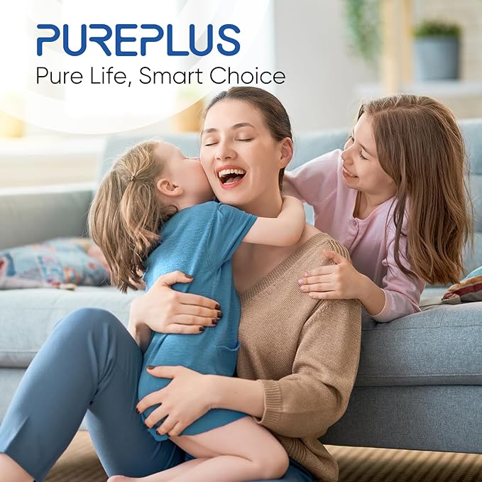 PUREPLUS 20 Micron 10"x2.5" Whole House String Wound Sediment Filter for Well Water, Replacement Cartridge for Universal 10 inch RO System, WP-5, Aqua-Pure AP110, CFS110, Culligan P5,WFPFC4002, 4Pack