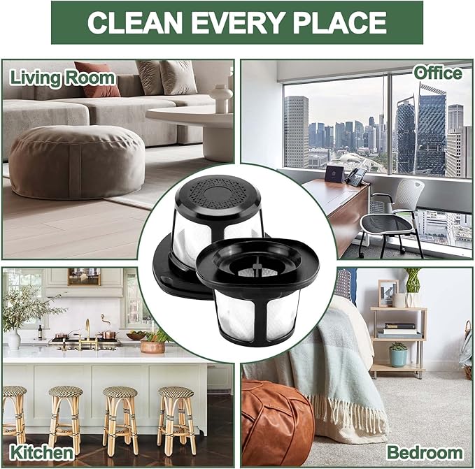 3061 3079 Filter Replacement for Bissell PowerLifter Pet Filter and Adapt Ion Filter, Compatible with 2286 2286A 2482 3079 2387, Compare to Part #1616323 1616322 1617684 (4 Pack) LUXRILIX