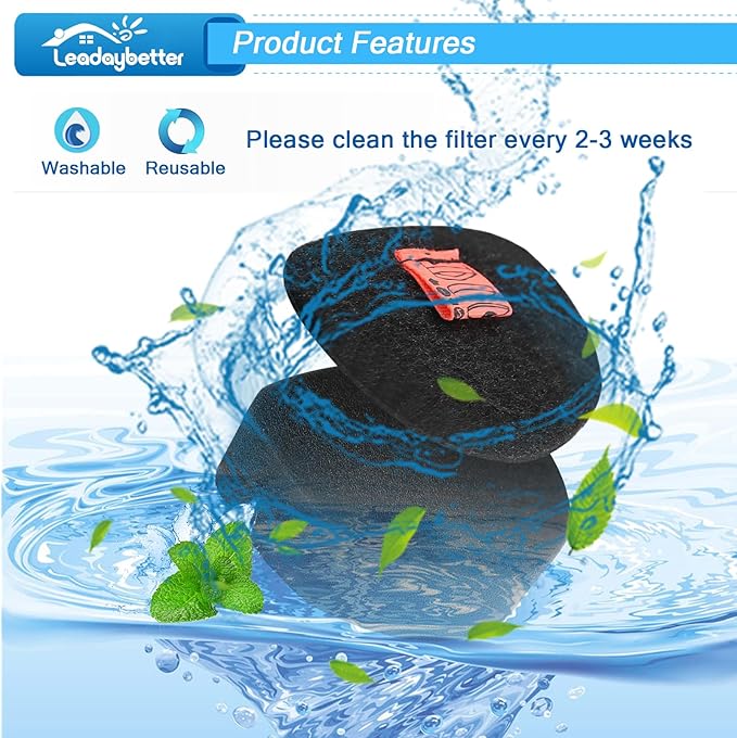 Leadaybetter 6 Pack Filters Replacement For Shark CH901 and CH951 Cordless Handheld Vacuum,Foam & Felt Replacement Kit for CH951C CH900WM UltraCyclone Pet Pro Plus, Compatible with Part #XFTRCH900