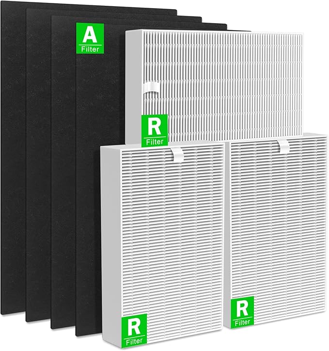 HPA300 Replacement Filter Compatible with Honeywell Air Purifier HPA300 HPA304 Series, 3 HEPA Filter R & 4 Pre-Filter, HRF-R3