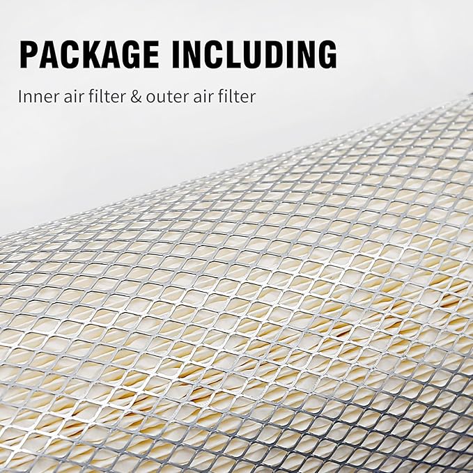 P822768 Air Filters, Replacement for Kubota L48 R420 R520 U45S M4700 M4800 M4900 M5400 M5700 U45ST U55-4 MX4700 MX5000, Replaces R1401-42280 P822769 RE68048 RE68049