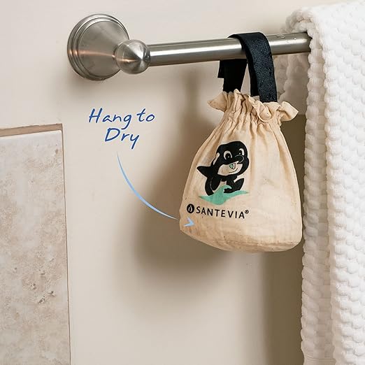 Organic Cotton Bath Faucet Filter by Santevia | Sensitive Skin Bathtub Water Purifier | Adds Nourishing Minerals for Hair & Skin | Chlorine Filter | Made in North America