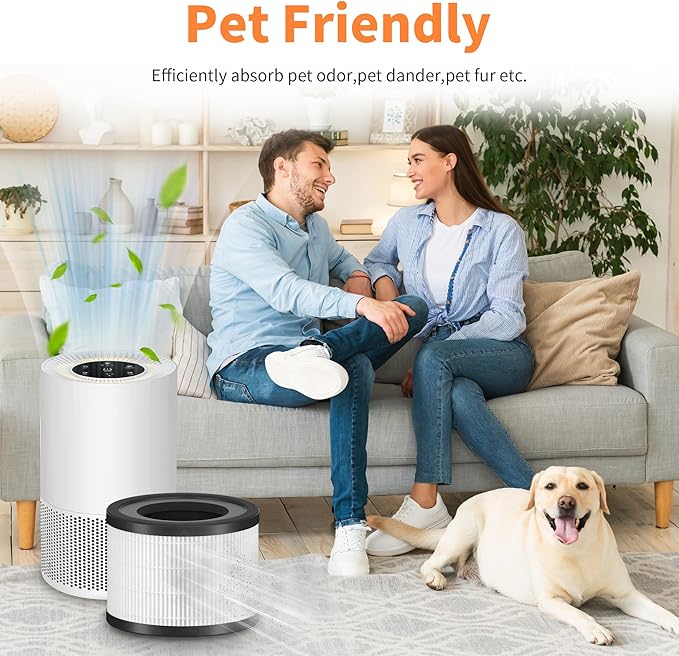 2 Packs AP-S0610L Replacement Filter Compatible with Mooka AP-S0610L Air Cleaner Purifier, 3-Stage Filtration System