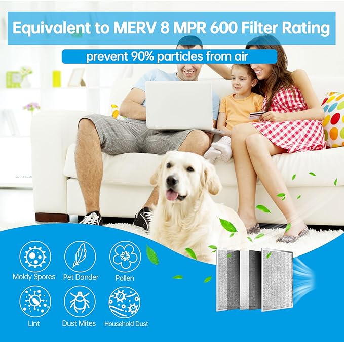 UBeesize 18x30x1 Reusable Electrostatic Air Filter HVAC AC Furnace Filter,MERV 8,Washable, Lasts a Lifetime,Permanent Air Filter,Breathe Fresher,Home And Office(Actual Size:17.5x29.65x0.82 Inch)