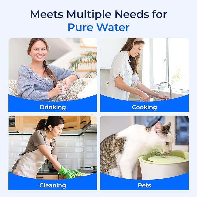 Waterdrop H-300 Under Sink Water Filter, 24000 Gallons, Replacement Cartridge for Everpure H-300, H-300-NXT, 7CB5, EV9270-71, EV9270-72, EV9618-11, EV9855-50, EV9282-01, Pack of 1