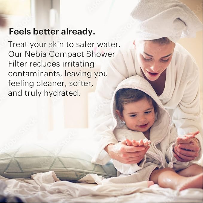 Brondell Shower Filter VivaSpring, Compact Brushed Nickel – High Output, 100% High-Purity KDF Filtration, With FF-30 Filter Cartridge, Filtered Shower Water for Healthier Skin & Hair