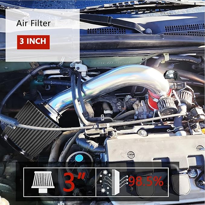 muge racing Universal 3 Inch 76mm Air Intake Filter Replacement Cone Air Filters Quality Dry Air Filter