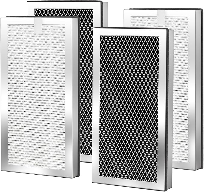 MA-15 Replacement Filter Compatible with Air Puri-fier 15 Series, H13 True HEPA and Activated Carbon, 3 in 1 with Pre-Filters 4 Pack