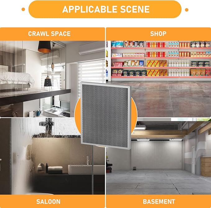 5881 Washable MERV 8 Dehumidifier Filter Replacement Compatible with AprilAire Whole-House Dehumidifiers E080, E100 and Dehumidifying Ventilator 8192A, 12″x13-1/2″x1″, 2 Pack