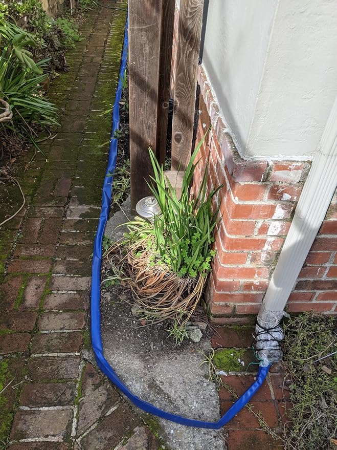 Pool Backwash Hose 1 1/2 inch × 100 ft Thicken Blue Water Discharge Pipe Lay Flat Tubing Hose for Backwash Pool Filter, Drain Pool Pond Water (1.5in-100ft)