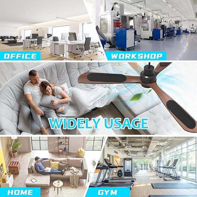 2025 Upgrade 10pcs Ceiling Fan Filters for Blades Easy-Stick Strong Fixity Activated Coconut Carbon Fan Filter for Ceiling Fan, Universal Fan Blade Air Fresh Purifier Cat Litter Box Filter, Black