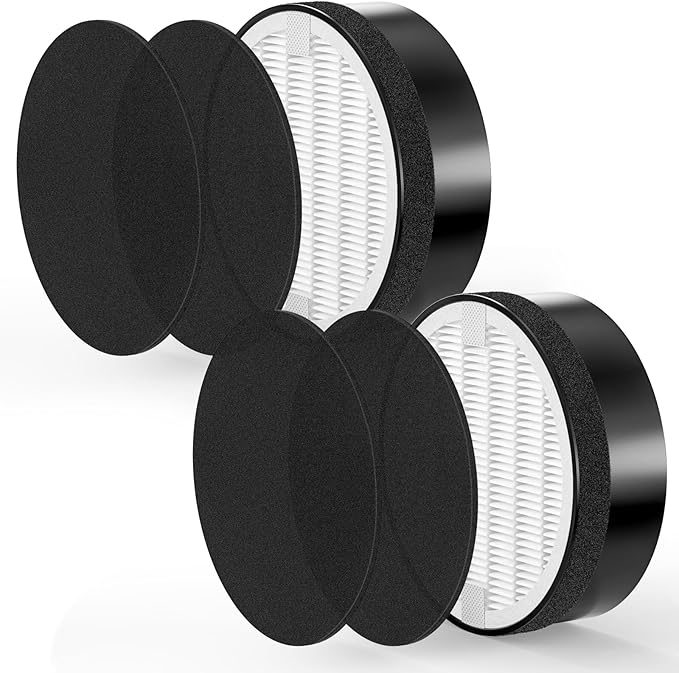 LV-H132 Replacement Filter Compatible with LEVOIT LV-H132 Air Purifier, Pre Filters, HEPA Filter, Activated Carbon Filter, Part # LV-H132-RF, 2 Pack