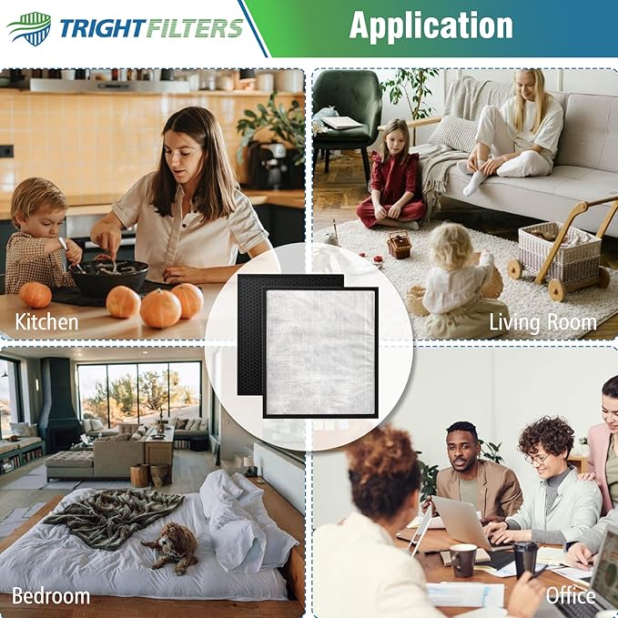 LV-PUR131 Replacement Filter, H13 True HEPA, Activated Carbon Filter Set Compatible with LEVOIT LV-PUR131 and LV-PUR131S Air Purifier, LV-PUR131-RF