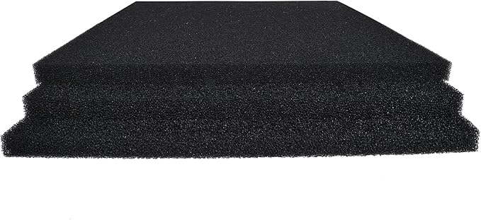 Hipanda 2 Pack Aquarium Bio Filter Sponge Pad 20"x20"x1",50PPI, Bio Filter Media Foam Pad Sponges, Cut-to-Size Open Cell Foam Sheet for Fish Tank