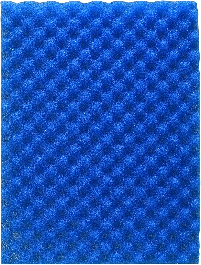 4 Pack Aquarium Filter Media Bio Sponge Pad 16 x 12 x 1 inch, Fish Pond Foam Filter 20/30/40 PPI (Blue 20ppi 4pack)