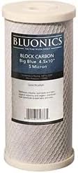 Bluonics Sediment & Carbon Block Replacement Water Filters 4pcs (5 Micron) 4.5" x 10" Whole House Cartridges