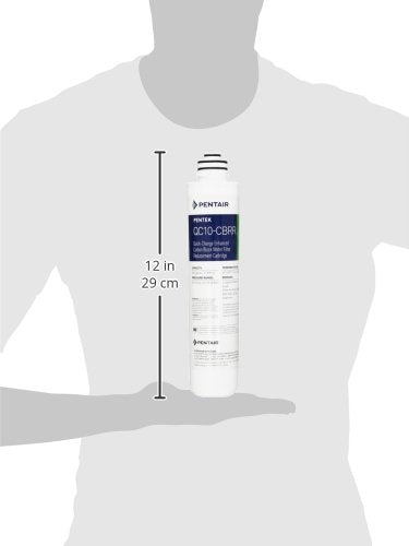 Pentair Pentek QC10-CBRR Quick-Change Under Sink Enhanced Carbon Block Filter Replacement Cartridge, For Use in Pentek QC10-CBR Water Filtration System, 0.5 Micron Rating