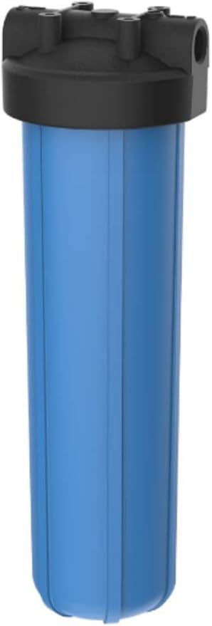 Pentair Pentek 150234 Big Blue Filter Housing, 1" NPT #20 Whole House Heavy Duty Water Filter Housing with High-Flow Polypropylene (HFPP) Cap, 20-Inch, Black/Blue