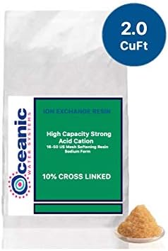 Replacement Water Softener Tank + Pre-loaded 10% Cross Linked Cation Resin and Riser Tube | 12" x 52" - 2.0 Cubic Ft | 64,000 Grain