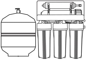 Geekpure 5 Stage Reverse Osmosis Replacement Filter Set with 50 GPD Membrane -Standard 10 Inch