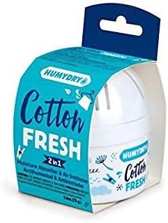 HUMYDRY® - Pack of 12 Mini Units - Dehumidifier and Air Freshener - 2.6 oz - Absorbs Moisture - Prevents Odors - Fresh Cotton Scent - For Spaces up to 100 sq. ft.