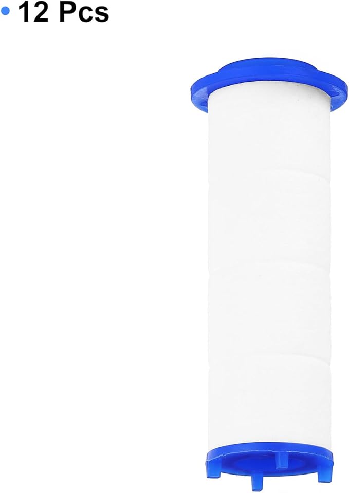 uxcell 12 Pcs Shower Head Filter 2.6 Inch PP Cotton Filter Cartridge Replacement High-Pressure Handheld Fan Shower Jet Sets