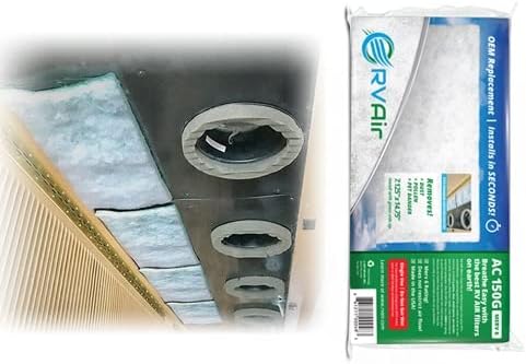 AC Filter - Air Conditioner Replacement Filters - RV Air Cleaner - Camper Accessories for Travel Trailers - Easy to Install Vent Filter - 16.5 x 6 x 0.75 in (4 Filters for AC 125G)