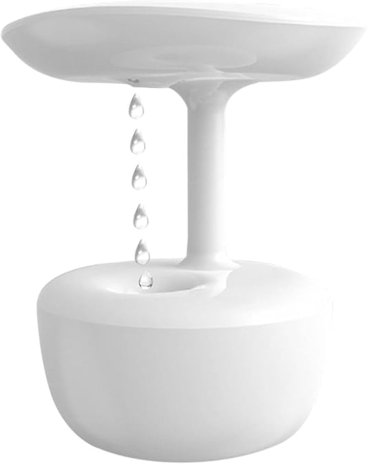 Crystalberry Anti Gravity Cool Mist Humidifier, Hovering Water Droplet Backflow Humidifier, 36db Quiet Air Humidifier with Night Light, Auto Shutdown Power-off Protection, 23.67oz, WHITE